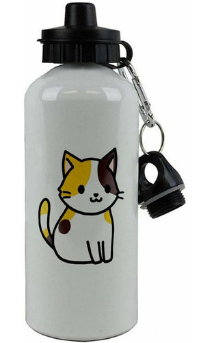 Botella Aluminio Hoppy Doble Tapa Gatos Ar9