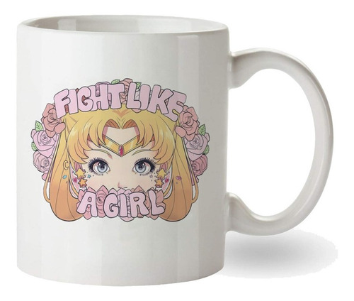 Taza Sailor Moon Fight Like A Girl
