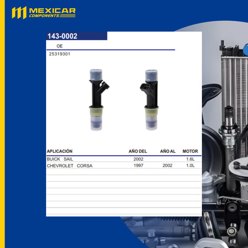 Inyector De Combustible Para Buick Sail Chevrolet Corsa
