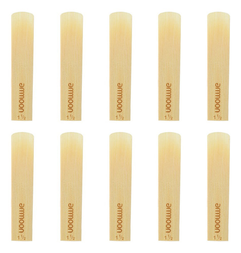 A Saxofón 10pcs Fuerza 1.5 Bambú Caña Para Bb Tenor Ammoon