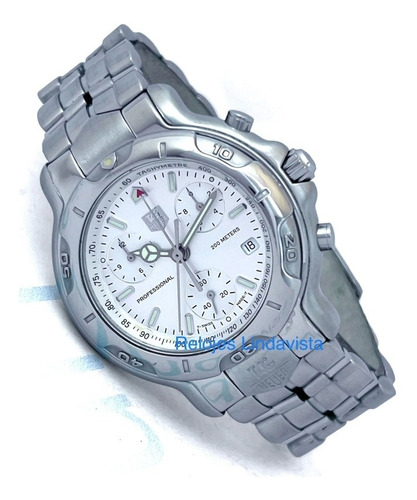Reloj Tag Heuer Professional Serie 6000 Cronógrafo Blanco