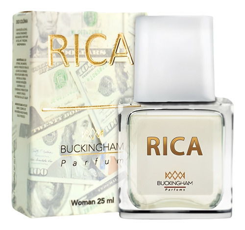 Perfume Rica Feminino Luxo Da Buckingham Parfum, 25ml Exclusiva Alta Qualidade. Fixação De Longa Duração Para Mulheres R