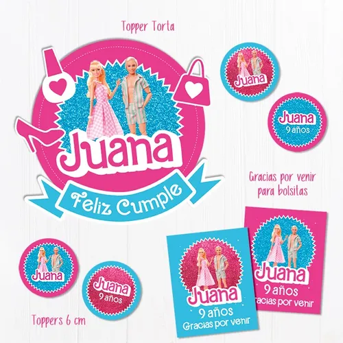 comprar Kit Imprimible  Barbie Personalizado