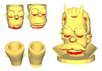 Comprar Mates Pack Los Simpsons X3 Modelos Archivo Stl Impresion 3d 