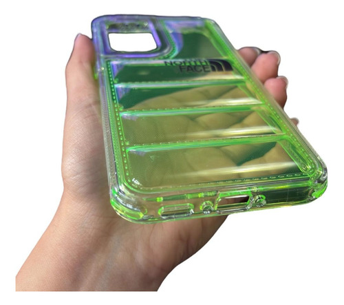 Funda Case The North Face Para Samsung 2 En 1 Fosforescente Verde Samsung A55