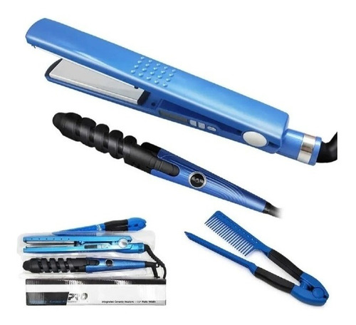 Plancha Alisadora Plancha De Cabello + Rizadora Titanium