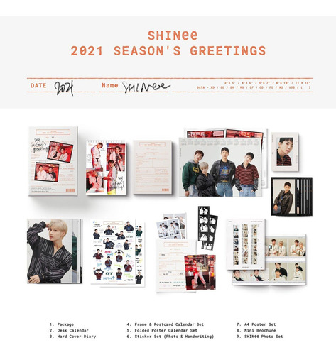 Shinee 2021 Season's Greetings Oficial Kpop Original Shallow