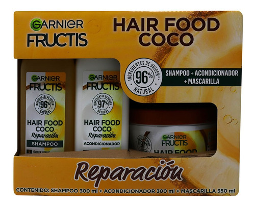 Reparación Fructis Coco Shampoo Acondiciionador Mascarilla