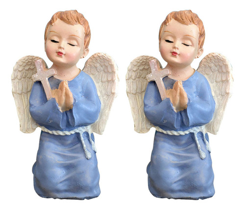 Figuras De Ángel Rezando De Resina Para Decoración, Juego De