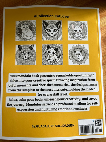 Libro Para Colorear 60 Gatitos Tiernos Mandalas Arte Terapia
