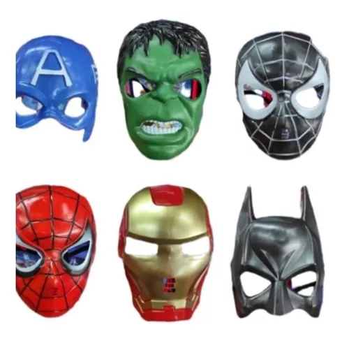 Máscaras de superhéroe para niños, Iron Man, Spiderman, Hulk, Capitán  América, Thor, vestido de cumpleaños, Favor, regalo misterioso - AliExpress