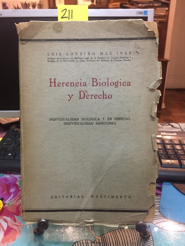 Herencia Biológica Y Derecho // Luis Cousiño Mac Iver