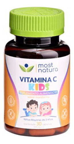 Most Natura Vitaminac Kids Suplemento Alimenticio 30caps Sabor Mandarina