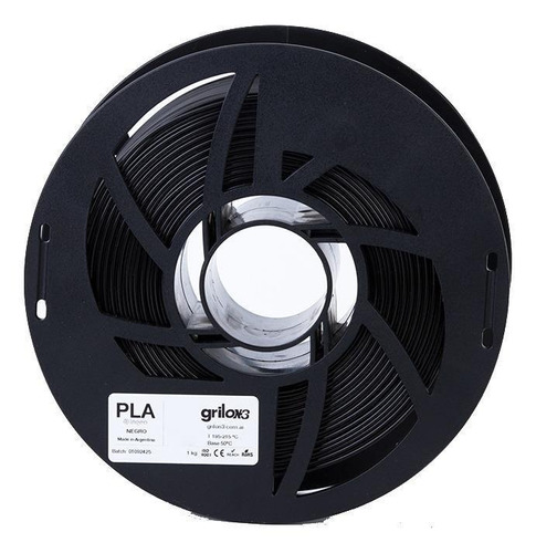 Filamento 3D PLA Grilon3 de 1.75mm y 1kg negro