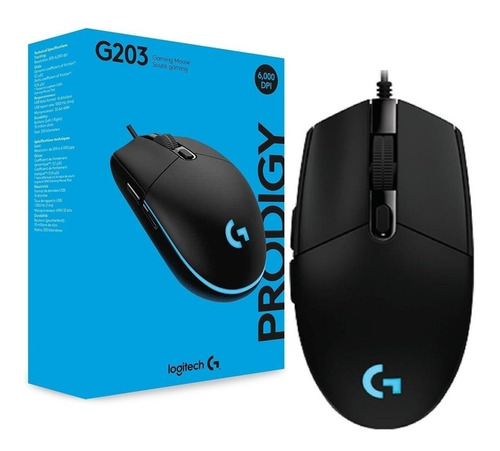 Mouse Gamer Logitech G203 Prodigy 8000dpi Rgb Com Nf