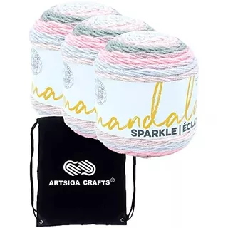 Paquete De Fábrica Mandala Sparkle Nova De 3 Madejas (...