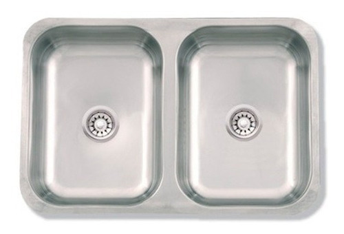 Bacha Doble Cocina Acero Inox Mi Pileta 104p 57x37x18 Abajo