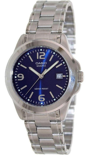 Reloj Casio Resistente Al Agua Mtp 1215a - Hombre Azul