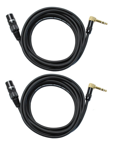 Cable De 12 Pies De Audio2000's C14012p2 1/4  Trs Ángu...