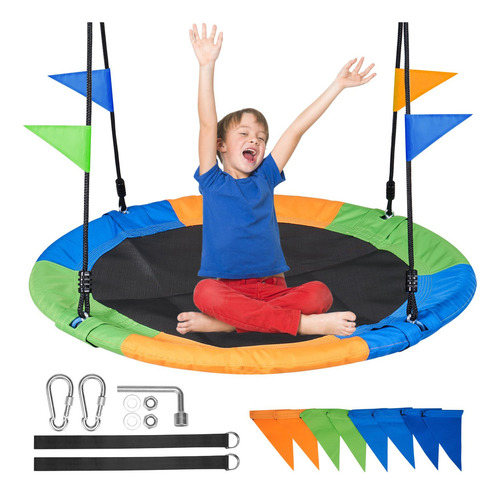 Columpio Redondo Colgante 100 Cm Impermeable 300 Kg