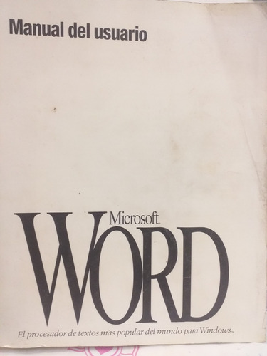 Word 6 Manual Del Usuario (1993) Martínez 