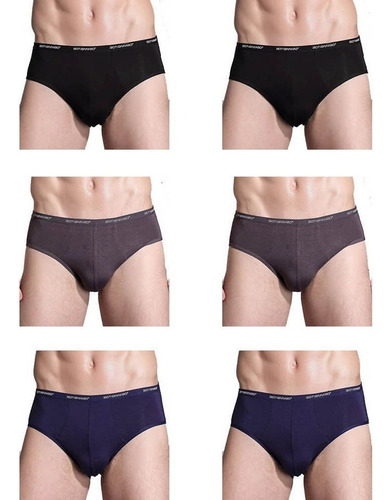 6pcs Ropa Interior Hombre Para De Tallas Extra Microfibra