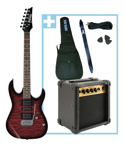 Combo Guitarra Electrica Ibanez Amplificador 15w Accesorios