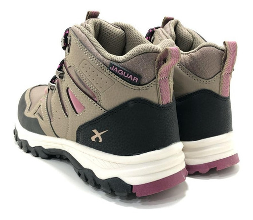 Imagen 4 de 6 de Zapatilla Botita Jaguar Trekking Mujer Cordones Art 3046