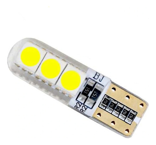 Lâmpada T10 6 Led Silicone Cambuz G