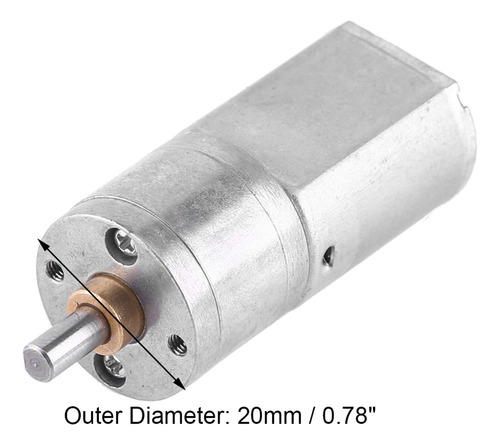 Motor De Engranajes Hilitand Dc 12v Reversible De Alta Reduc