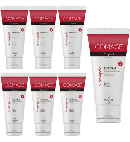  Kit 7 Esfoliante Corporal Gomage Renova Regenera Pele Dokmos