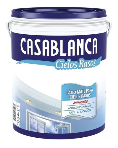 Pintura Cielorraso Casablanca Antihongo 20 Lts Blanco