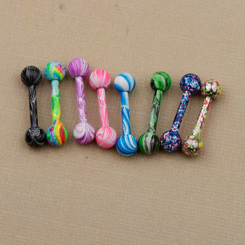 8 Piezas De Acero Inoxidable Lengua Barras Anillos Anillos