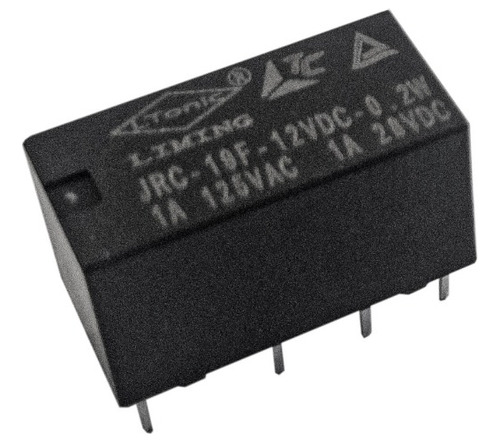 Rele 2 Contatos 12v 8 Pinos 1a Jrc-19 - Kit 100 Peças