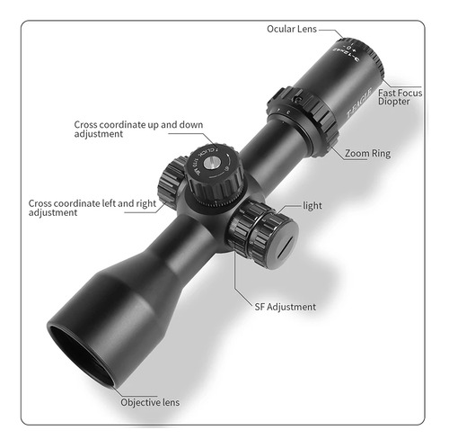 Luneta T-eagle Optics Mr 3-12x42 Hd Ffp Airgun,co2,airsoft.