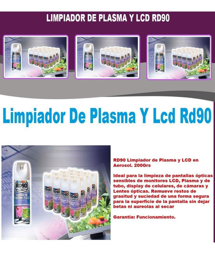 Limpiador De Plasma Y Lcd Rd90