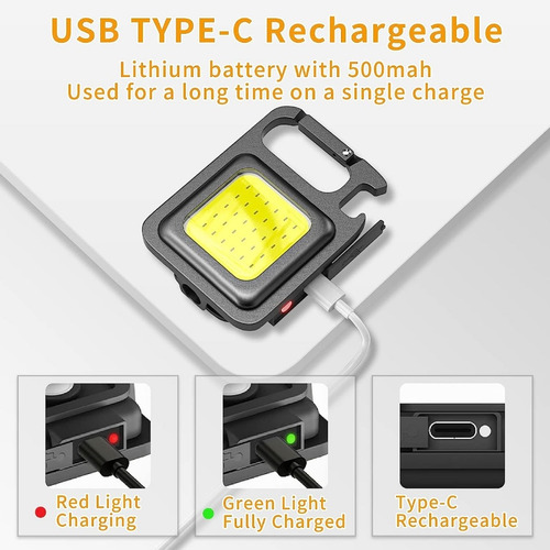 Mini Led Portátil Llavero Linterna Multifunción De Bolsillo
