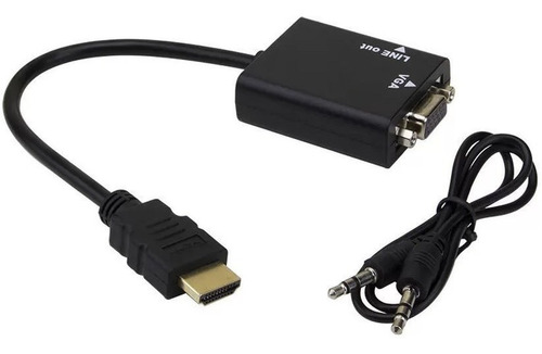 Adaptador Cable De Conversión Hdmi A Vga + Aduio Hd