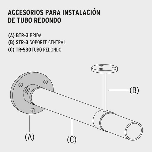 Tubo Redondo De 1.2 M Para Closet, Hermex 45895