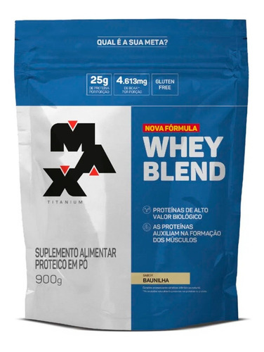 Whey Blend Max - 900g Proteina Concentrada - Max Titanium 