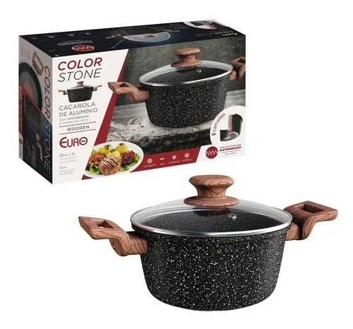 comprar Caçarola Colorstone 20cm Wooden Indução Antiaderente 3l