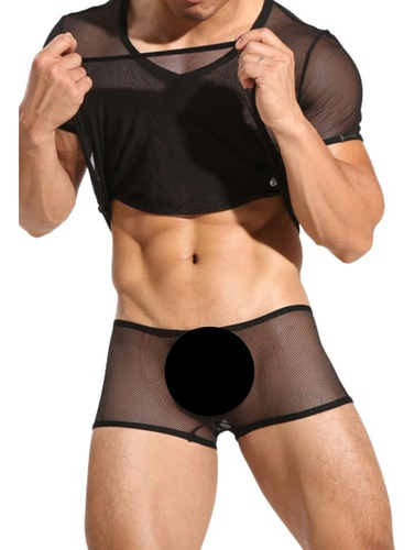 Conjunto Playera Con Boxer De Red, Para Hombre B1167