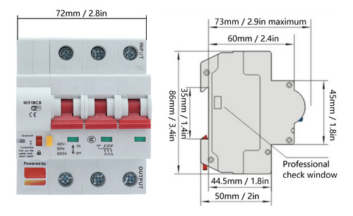 Disjuntor Wifi 3p Smart Bluetooth Com Controle Remoto