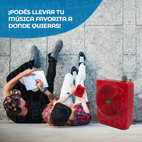 Imagen 7 de 10 de Parlante Bluetooth Portátil Radio Sd Megáfono 5w
