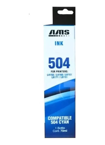 Tinta Ams Compatible Epson T504 Azul, Amarillo, Magenta 70ml