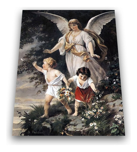 Plaquinha De Decoração Religioso Anjo Da Guarda