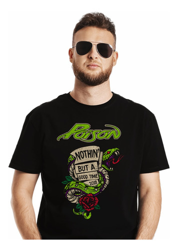 Polera Poison Nothin But A Good Time Rock Impresión Directa