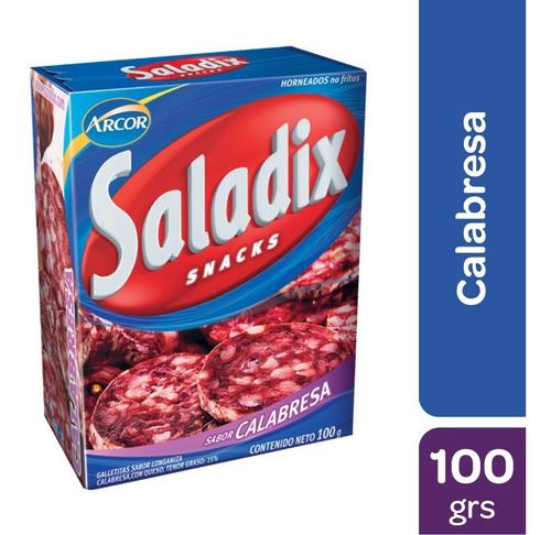 Galletitas Saladix Calabresa Caja 100g - Snacks Arcor