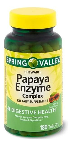 Enzimas Digestivas Enzima De Papaya 100cap Papaina Spring Va Sabor Neutro