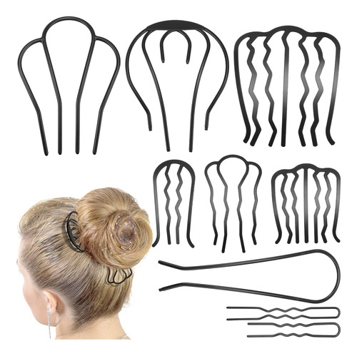 9 Peines De Metal Para El Cabello, Horquillas Para El Cabell